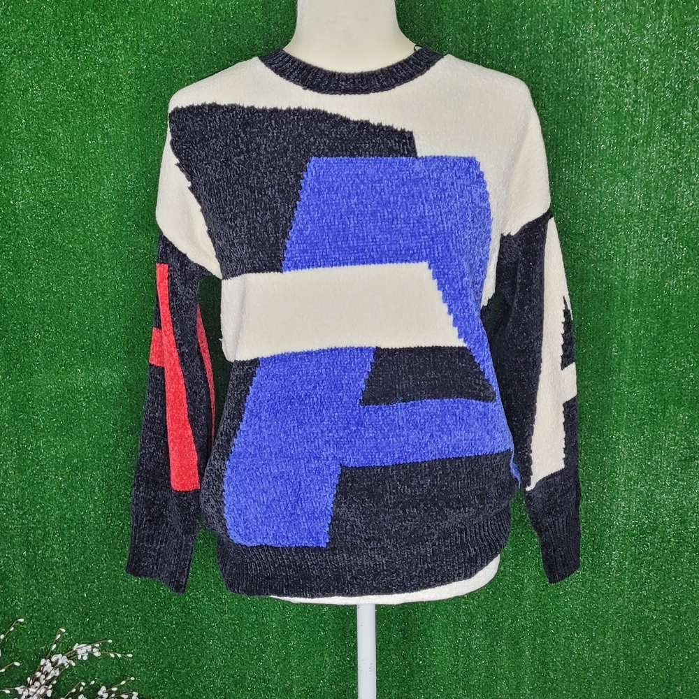 Nwt  Black Blue White Red Multi-Colored One size Sweater